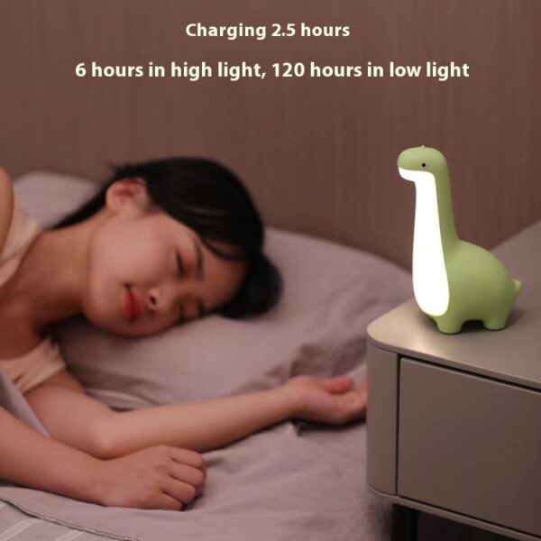 Dinosaur Night Light Cute Children's Night Light Eye Protection Bedside Timing Lamp USB Charging Room Decoration Children's Gift - Image 2
