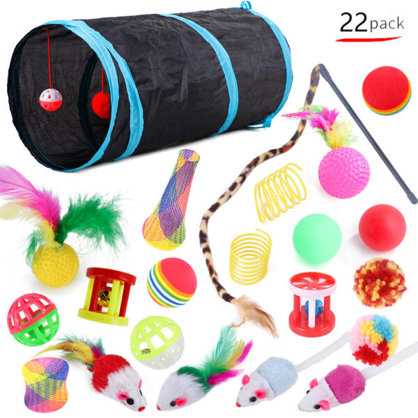 Cat Toy Set Funny Cat Assembled Toys Cat Tunnel Cat Tunnel Pet Supplies - Image 2