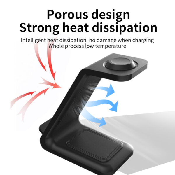 3-in-1 Multi-functional Upright Mobile Phone Holder Dual Coil Wireless Charger - Image 6