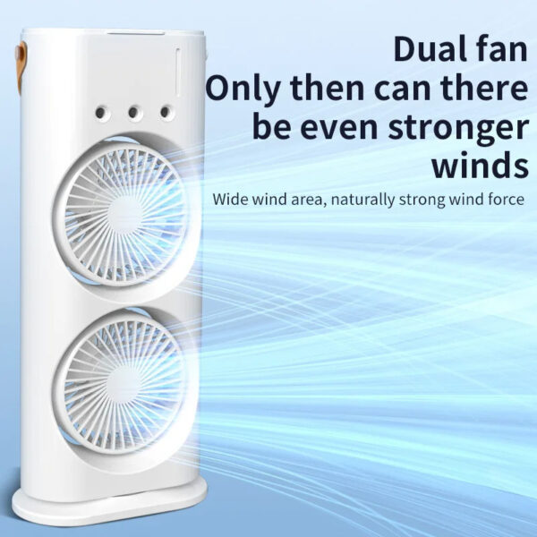 Double-ended Spray Fan Portable Humidifier Fan Air Conditioner Household Small Air Cooler Hydrocooling Portable Air Adjustment - Image 4
