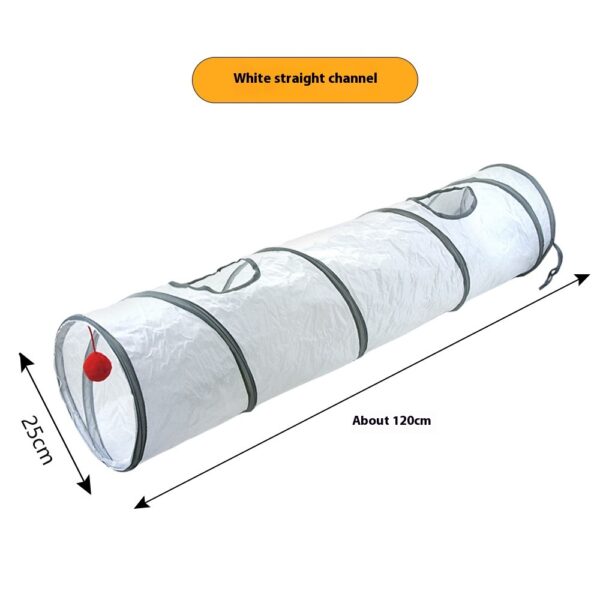 White Cat Tunnel Rolling Dragon Pet Toy Supplies - Image 10