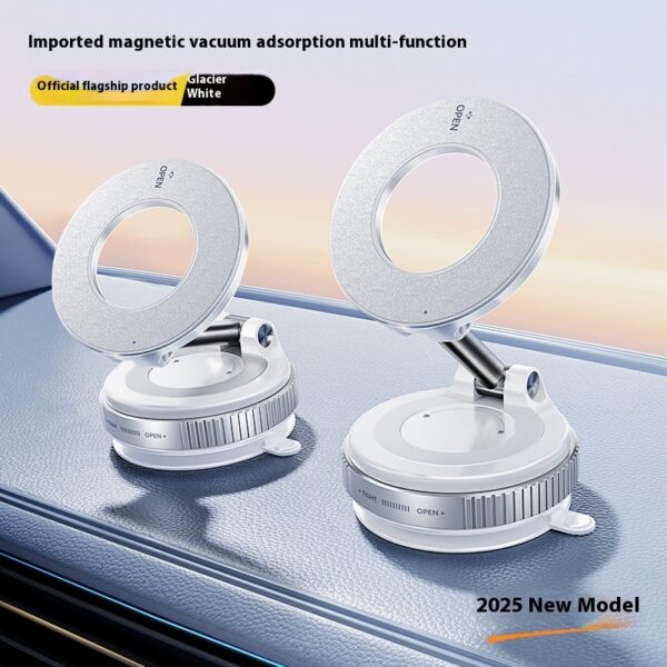 Magnetic Phone Holder With Vacuum Suction Foldable Adjustable Car Mount Magnetic Bracket Suction Nonslip For Busy Commuters - Image 3