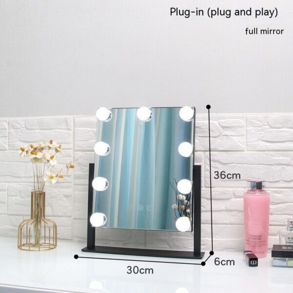 Household Desk Makeup Mirror Desktop LED Light Dressing Mirror - Image 4