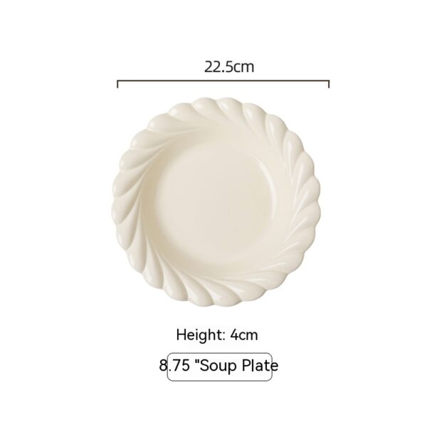 Ceramic Tableware Underglaze Rice  Light Luxury Plate Bowl - Image 2