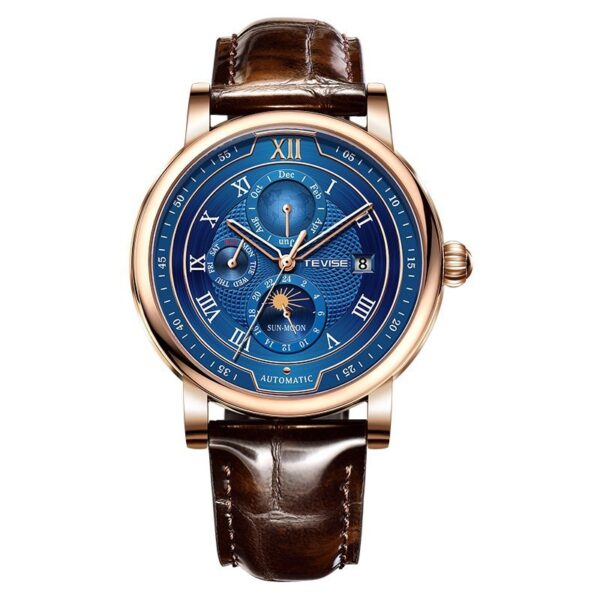 Men's Waterproof Moon Phase Automatic Mechanical Watch - Image 8