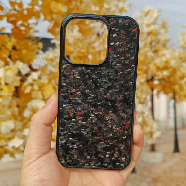 Gold Foil Carbon Fiber Forged Grain Phone Case - Image 7