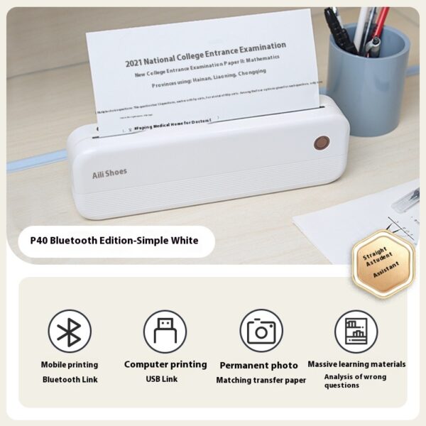Ailixiong P40 Small Mini Ink-free Office Portable A4 Thermal Printer - Image 6