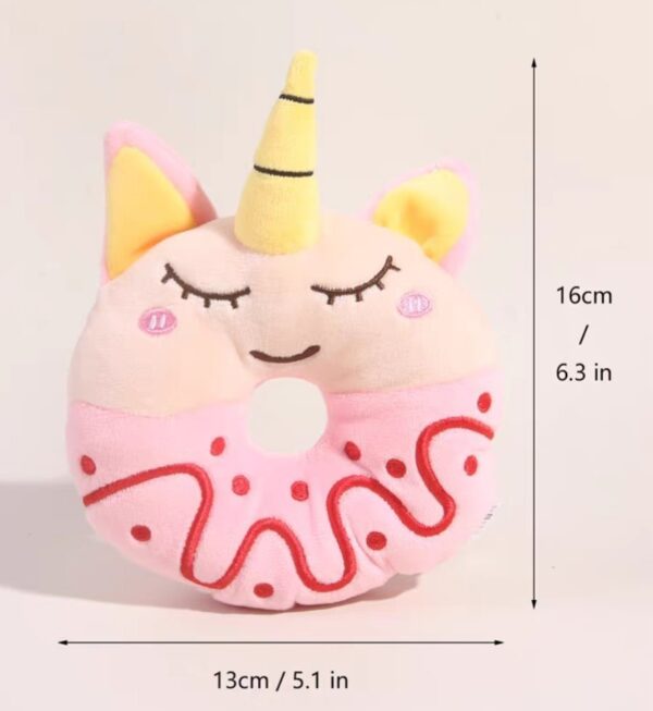 Teddy VIP Bichon Small And Medium Cat Dog Cross-border Accompany Plush Donut Sound Toy - Image 4