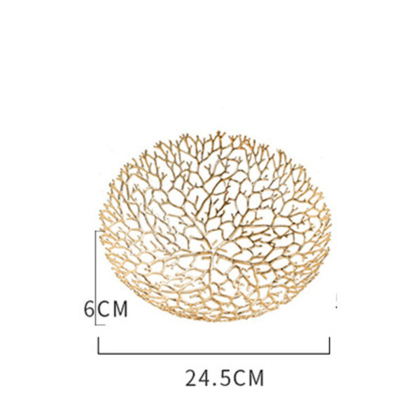 Light Luxury Electroplating Alloy Lotus Leaf Fruit Plate - Image 3