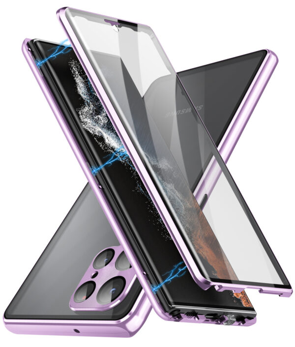 Applicable To S24Ultra Peep-proof Magnetic Mirror Universal Magnetic King Phone Case - Image 5