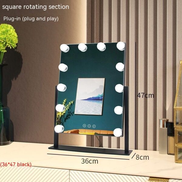 Household Desk Makeup Mirror Desktop LED Light Dressing Mirror - Image 7