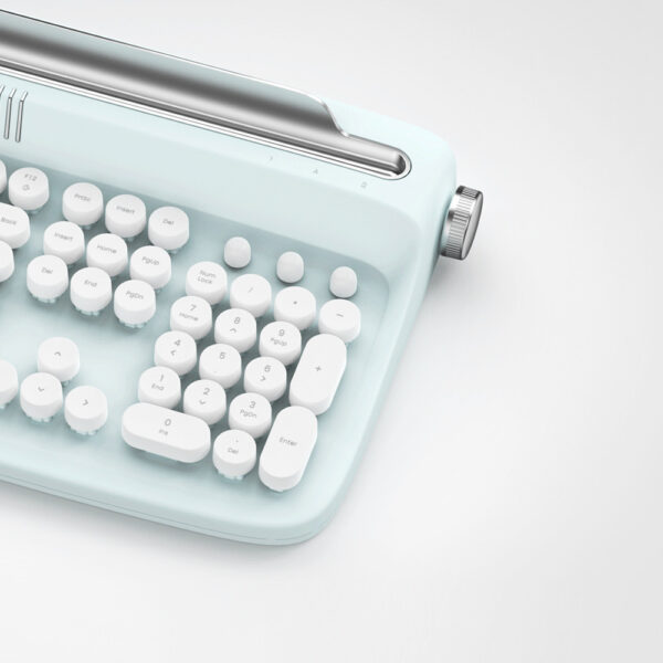 Tablet Phone Wireless Bluetooth External Keyboard Retro Typewriter - Image 2