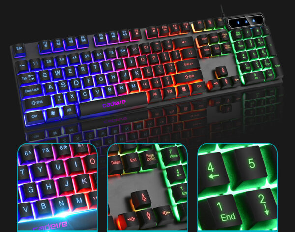Colorful Backlit Gaming Usb Wired Gaming Keyboard - Image 4