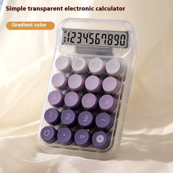 Grade Gradient Color Round Mechanical Keyboard Calculator - Image 3