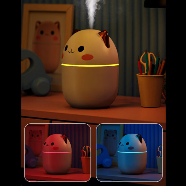 Air Humidifier Cute Cat Ultra-Silent USB Office Household Bedroom Car Aromatherapy Air Purifier With Led Cool Mist Spray - Image 4
