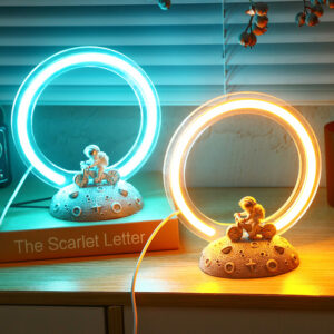 Creative Halo Knight Night Light Cycling Astronaut Decoration
