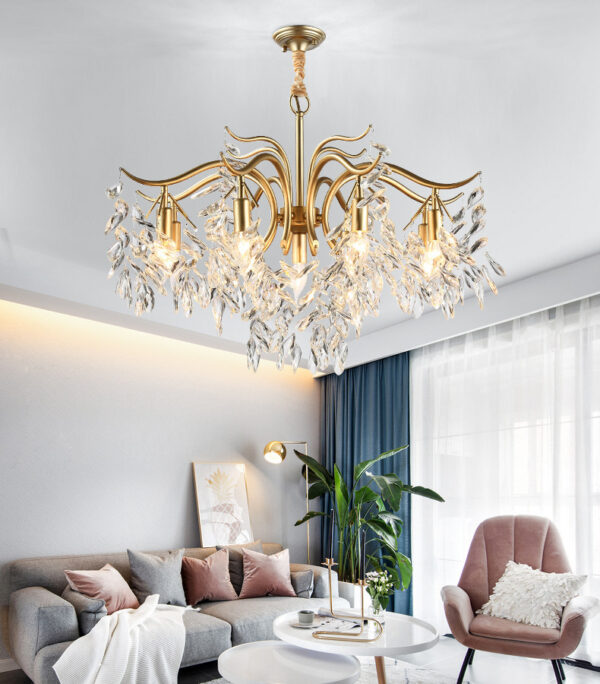 American Light Luxury Crystal Chandelier Modern Minimalist Dining-room Lamp - Image 7