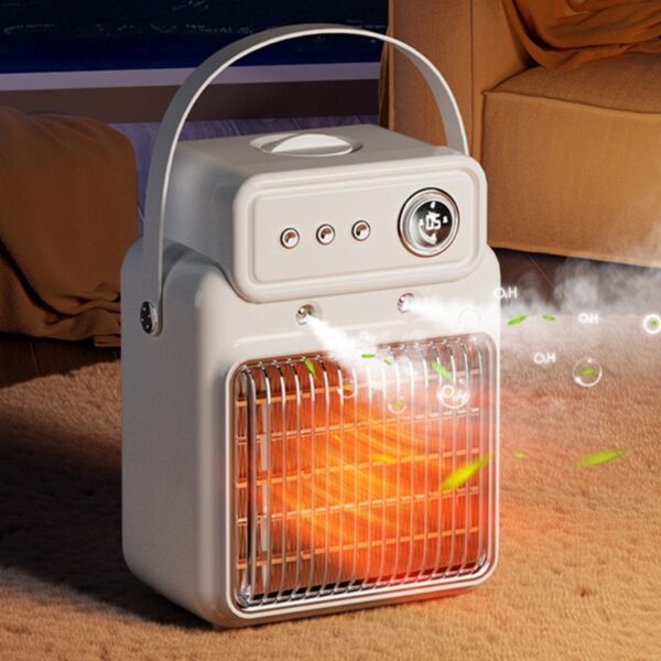 1200W 2 In 1 Efficient Room Heater Humidifying Table Heater Overheating Protections Heater Indoor Heater Suitable For Offices - Image 2
