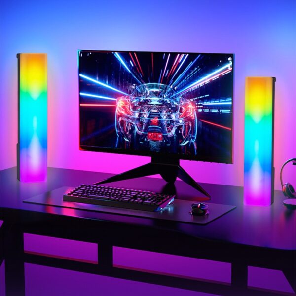 3D RGB Light Pick-up Table Top Ambiance Lamp Colorful Music Voice-activated Rhythm Light Home Decor For PC Game For Holiday Gifts - Image 2
