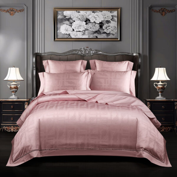 140 Long-staple Cotton Pure Cotton All Cotton Four-piece Jacquard Beddings High-grade Five-star Hotel Quilt Cover Bedding - Image 6