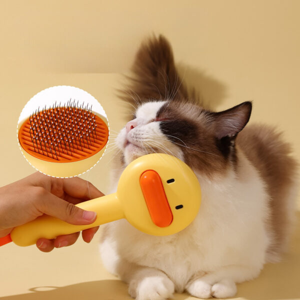 Small Yellow Duck Comb For Cat, Comb Brush For Cat, Dog, Needle, Pet Hair, Open Section, Special Brush, Floating Hair Removal Device - Image 5