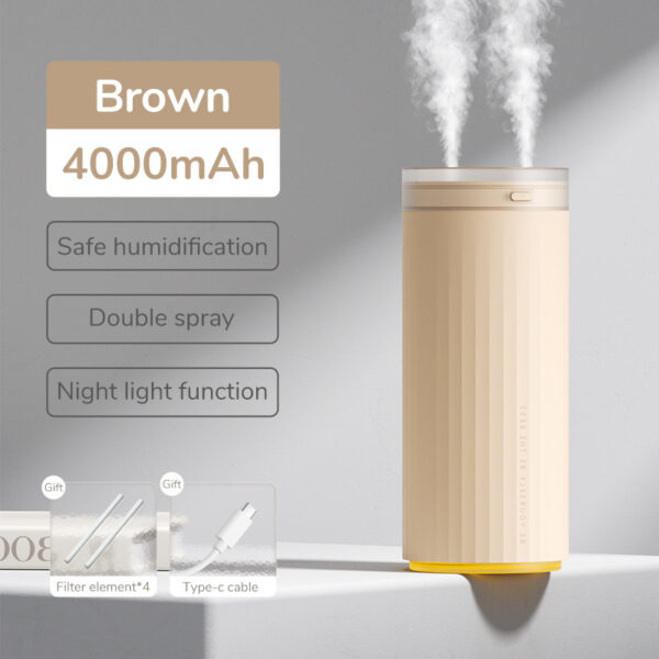 Small Humidifiers 500ml Desk Humidifier Night Light Function Quiet Operation Electric Aroma Diffuser Air Car Humidifier - Image 9