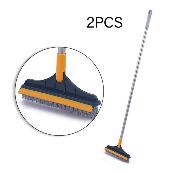 Floor Gap Cleaning Bristles Brush V-broom Rubber Wiper Glass Bathroom Toilet Tile Water Drying Dust Pet Hair Household Scraper - Image 9