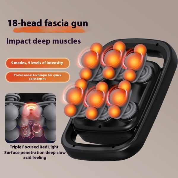 12 Head Massage Gun Waist Back Deep High Frequency Vibration Muscle Relaxation Massager - Image 2