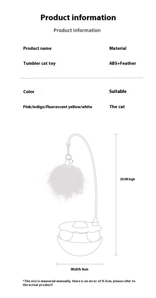 Cat Interactive Toy Funny Tumbler Toy Kitten Exercise Catching Leaky Food Ball Teaser Feather Wand Toys For Cat Accessories Pet Products - Image 8