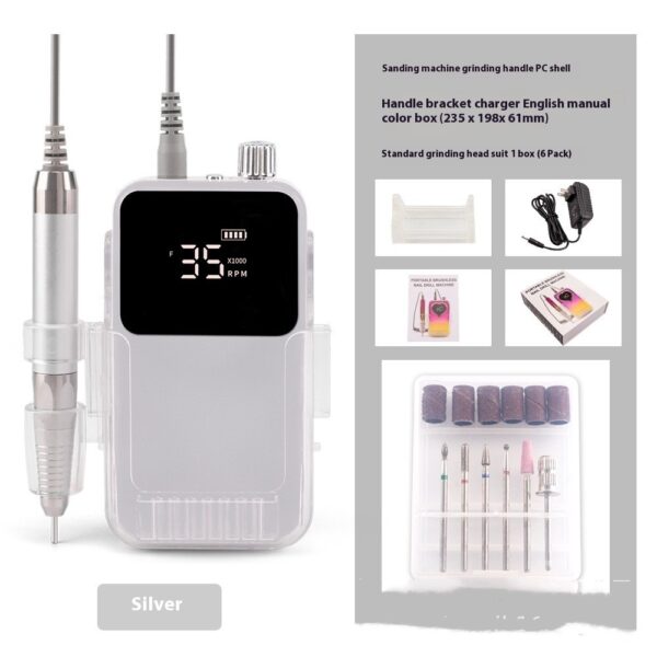 Brushless Nail Polishing Machine Charging Portable - Image 4