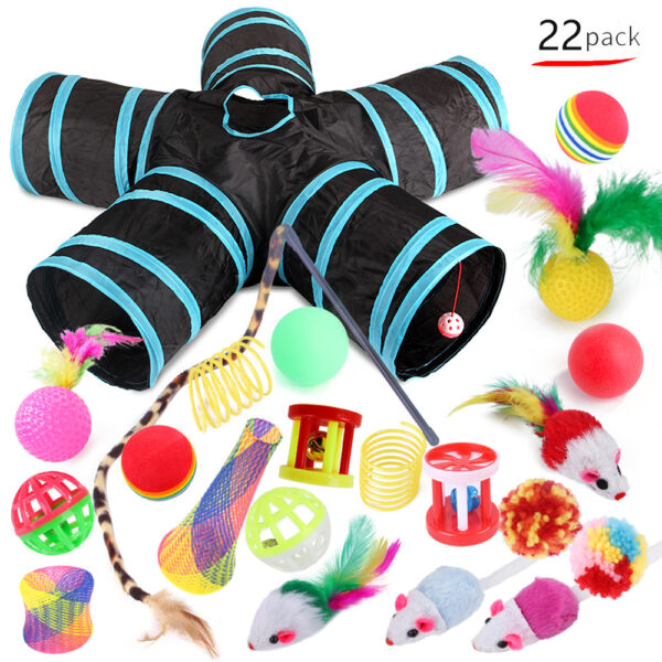 Cat Toy Set Funny Cat Assembled Toys Cat Tunnel Cat Tunnel Pet Supplies - Image 5