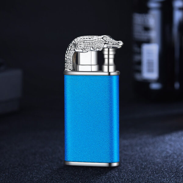 Creative Blue Flame Lighter Dolphin Dragon Tiger Double Fire Metal Winproof Lighter Inflatable Lighter - Image 10