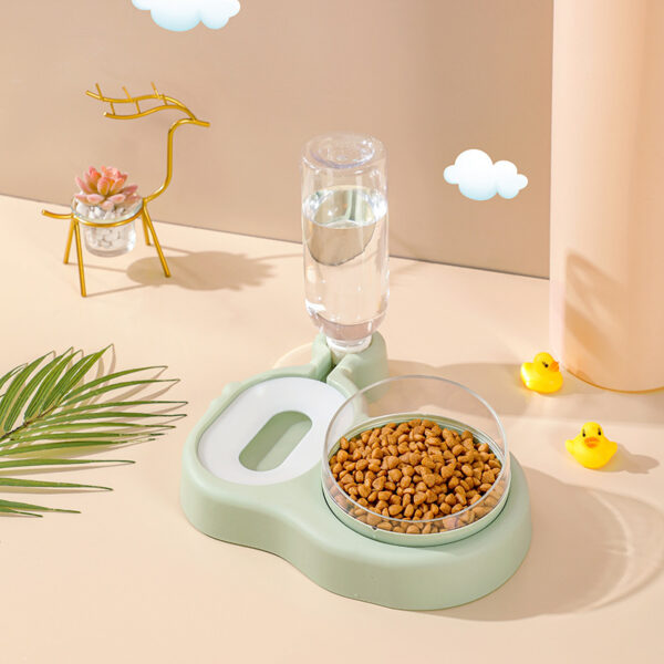 Double Bowl Automatic Pet Bowl Feeder Cat Waterer - Image 9