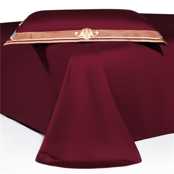 Cotton Pure Cotton Light Luxury Wine Red Bedding - Image 2