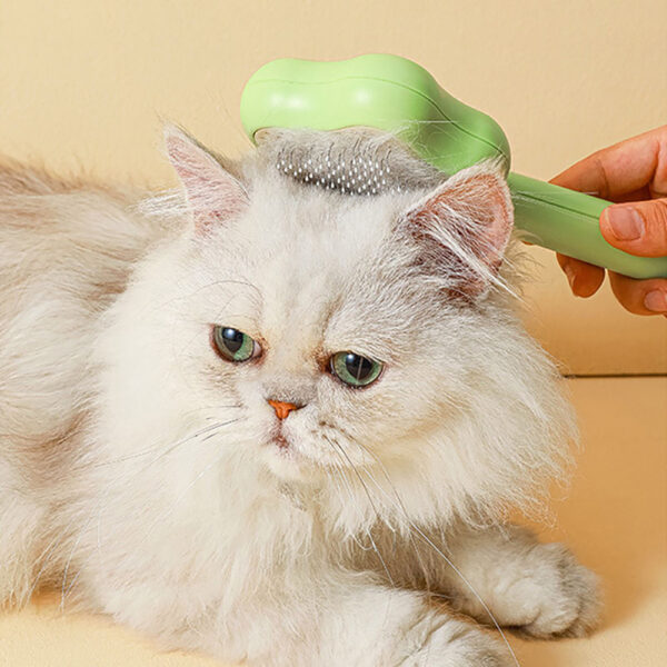 Cartoon Pentagram Shape Cat Combs, Pet Hair Removal Massaging Comb For Removing Matted Fur, Suit For Long And Short Hair Pet Pet Self Cleaning Brush Pet One-click Hair Removal Comb Float Hair Removal - Image 2