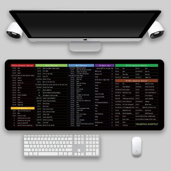 Shortcut Key Mouse Pad Oversized Thickened Desk Keyboard Pad - Image 4