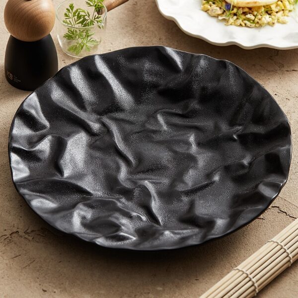 Pleated Dish Ceramic Cooking Plate Japanese Western Food - Image 4