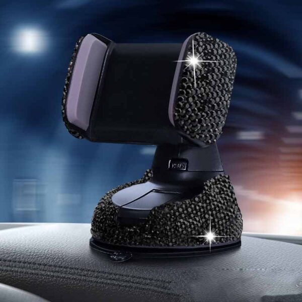 Multifunctional Air Outlet Diamond-encrusted Car Phone Holder - Image 6