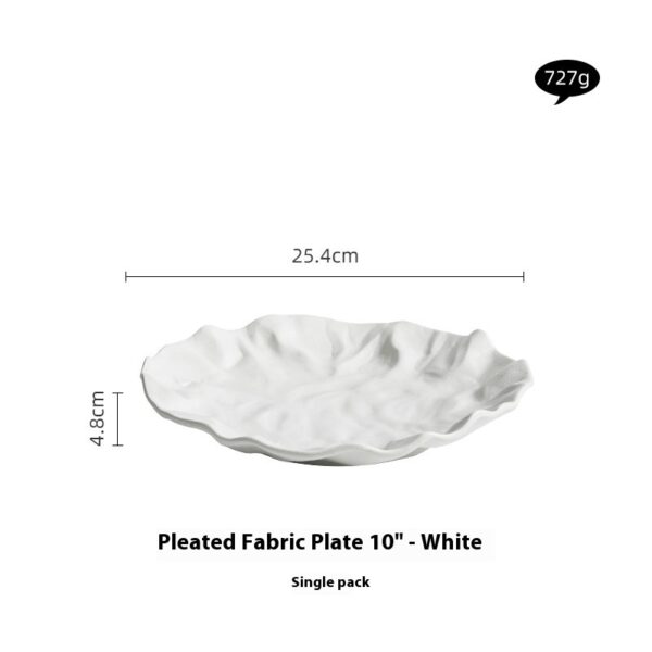 Pleated Dish Ceramic Cooking Plate Japanese Western Food - Image 8