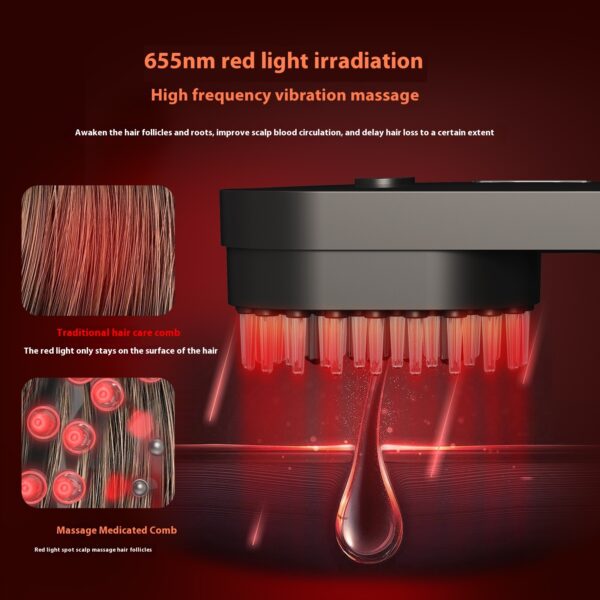 Smart Massage Comb Red Light Head Care Fluffy Hair Care - Image 3