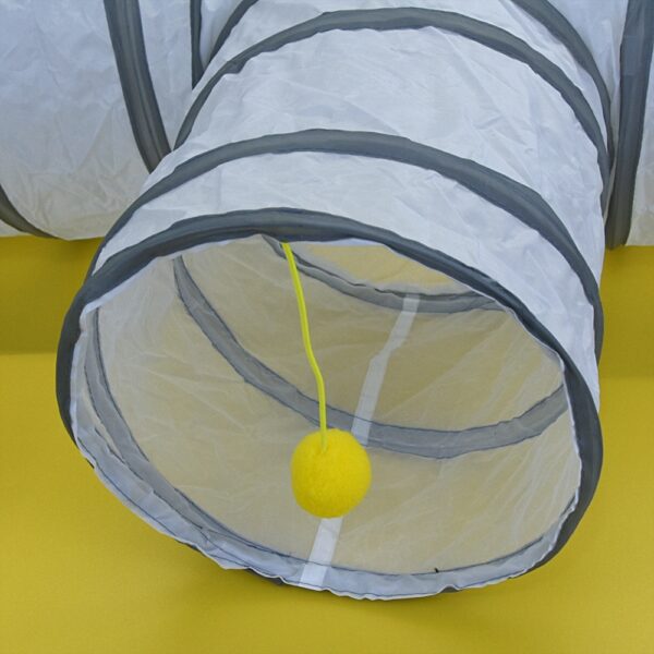 White Cat Tunnel Rolling Dragon Pet Toy Supplies - Image 2