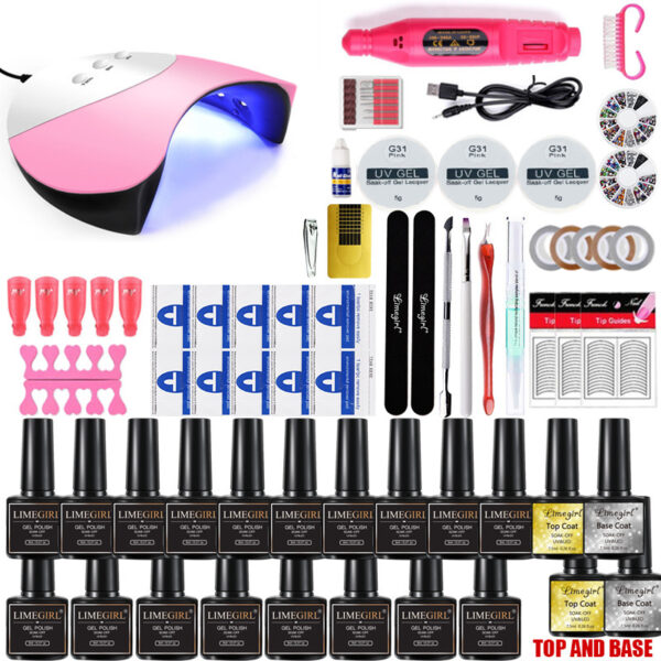 Nail Art Set UV Lamp Polishing Machine Nail Tools - Image 5