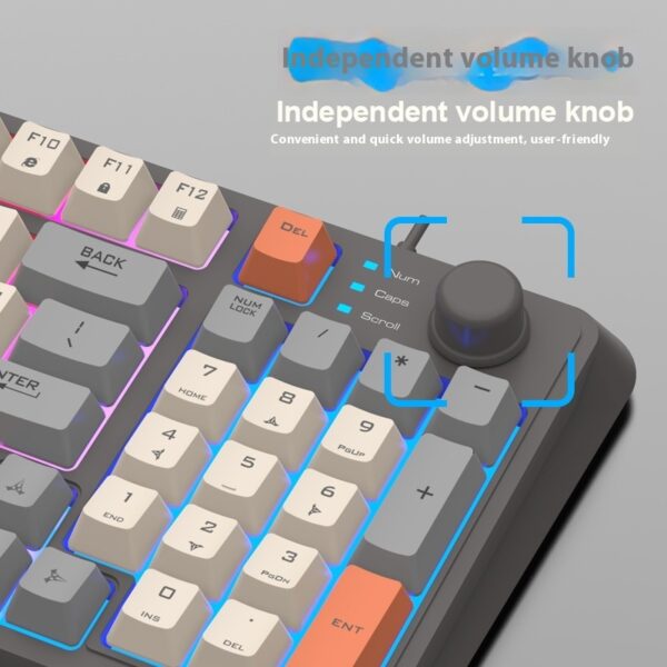 Combination Of Three Color Luminous K82 Gaming Wired Keyboard - Image 3