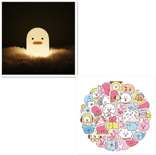 Nordic Cute Lovely Cartoon Dull Duck Led Night Light Silicone USB Charging NightLight Holiday Gifts Kids Room Bedside Bedroom - Image 9