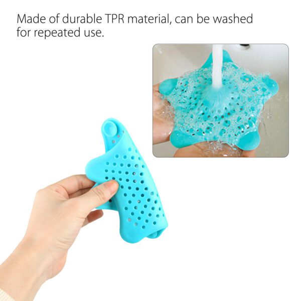 3PCS Silicone Starfish-shaped Sink Drain Filter Bathtub Hair Catcher Stopper Drain Hole Filter Strainer For Bathroom Kitchen Toilet - Image 7