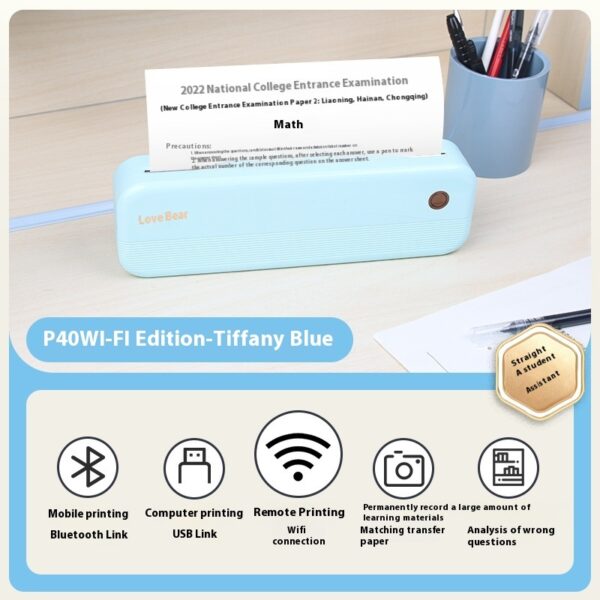 Ailixiong P40 Small Mini Ink-free Office Portable A4 Thermal Printer - Image 7