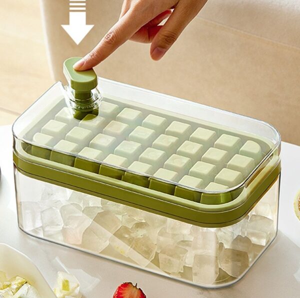 One-button Press Type Ice Mold Box Plastics Ice Cube Maker Ice Tray Mold With Storage Box With Lid Bar Kitchen Accessories - Image 10