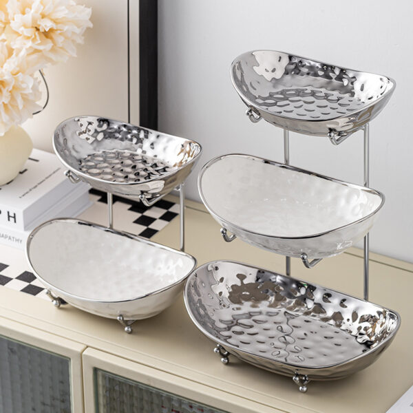 Affordable Luxury Style Multi-layer Fruit Plate Snack Set Plate Storage - Image 5