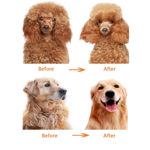 Dog Or Cat Comb Grooming With Short And Long Teeth Dematting Knots Tangles Remover Combs Detangler Tool Suitable For Dogs Cats Poodle HorseStainless Steel Pin - Image 5