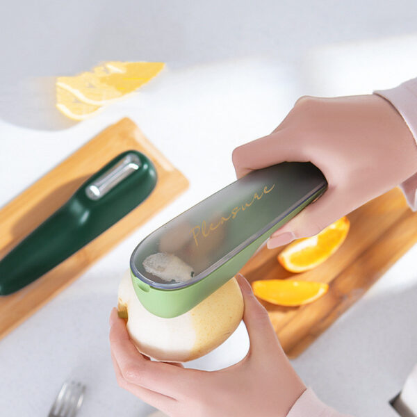 Storage Type Peeling Knife Potato Cucumber Peeler With Storage Tube Apple Fruit Vegetable Scratcher Household Kitchen Gadge - Image 3